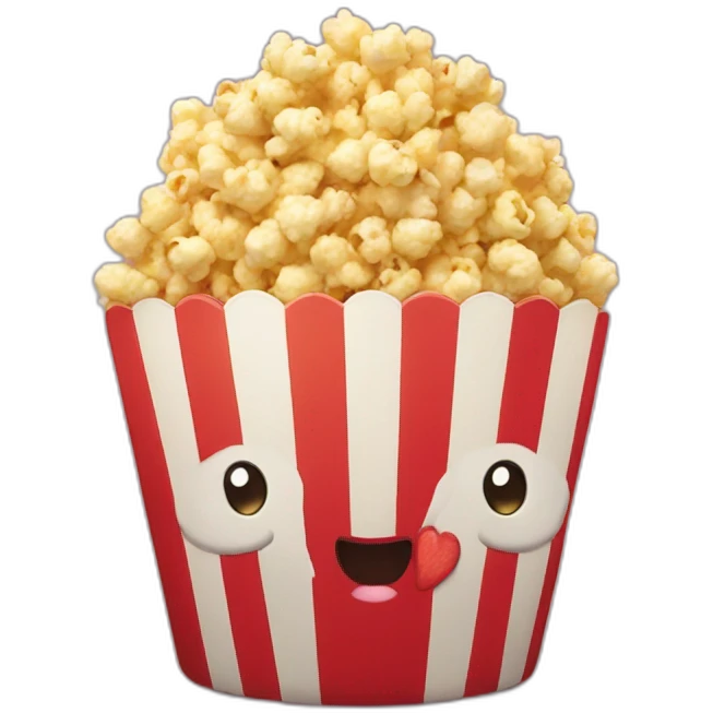 Popcorn in love  emoji