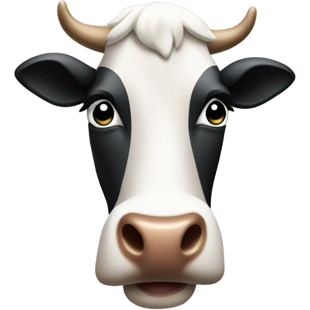 Evil cow with a bob haircut  emoji