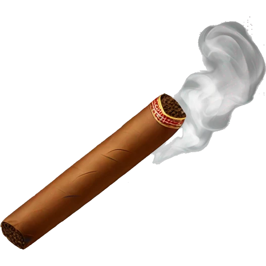 cigar with smoke emoji