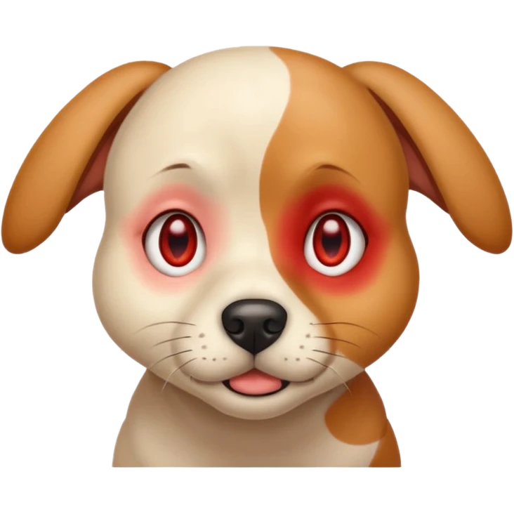 알러지 난 강아지 emoji