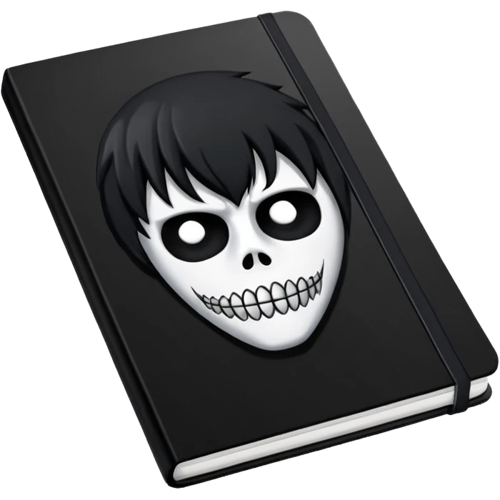 A plain black notebook with deathnote written on it like in the anime  emoji