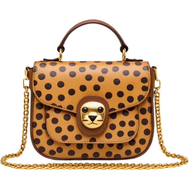 brown cheetah printed 2000s bag emoji