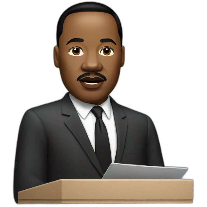 Martin Luther King Jr. speeching emoji