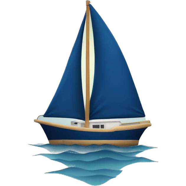Navy blue sailboat  emoji