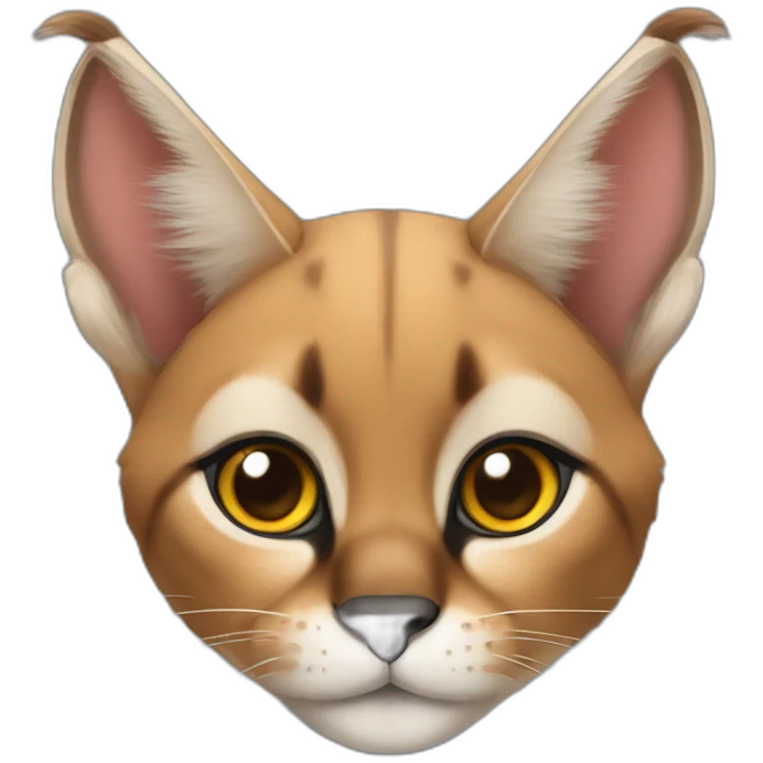 a cute adult caracal cat emoji