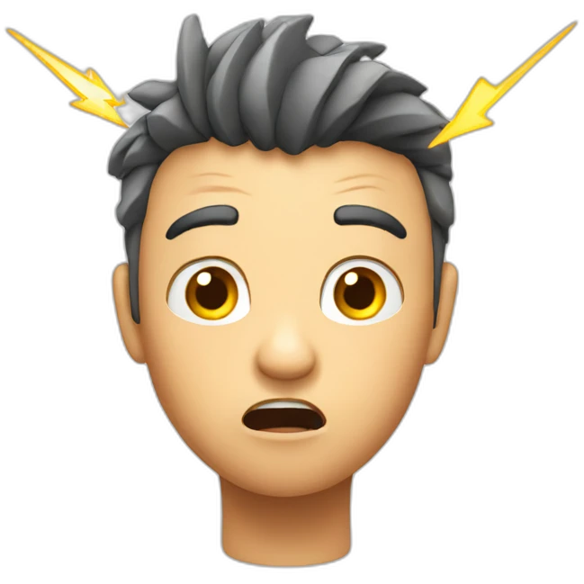 person-shocked-with-lightning emoji