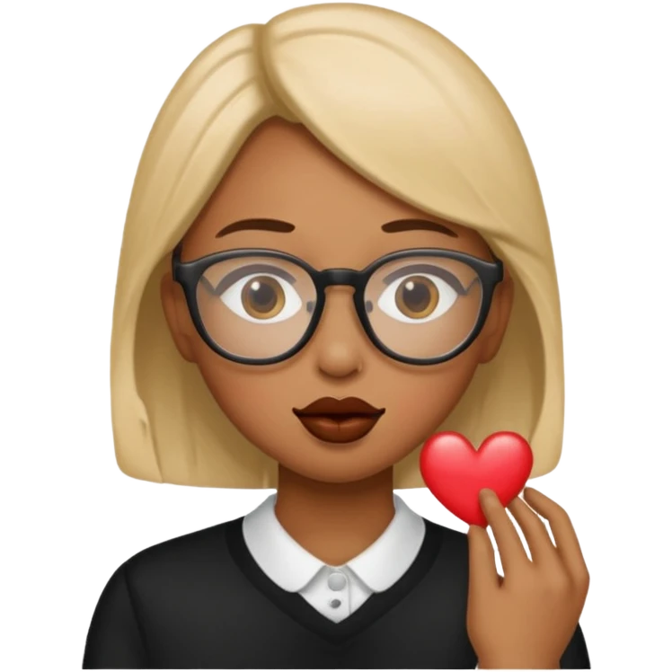 Kisses with glasses emoji