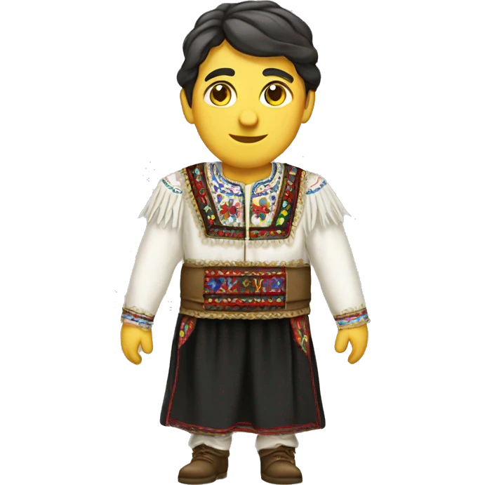 Traditional romanian costume emoji