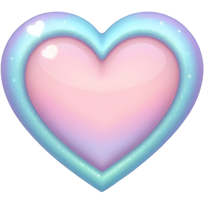 pastel heart with a gentle sparkle emoji