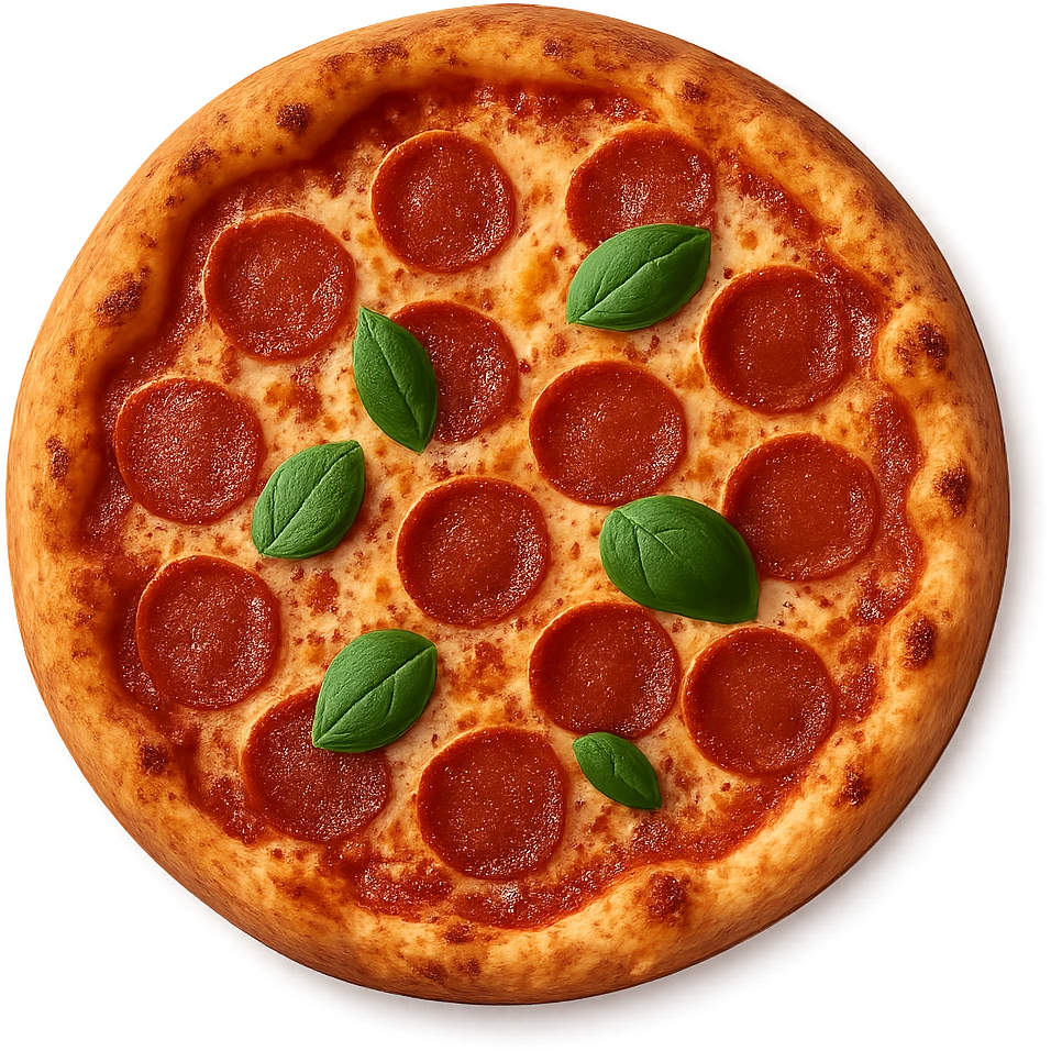 pizza vista dall'alto emoji