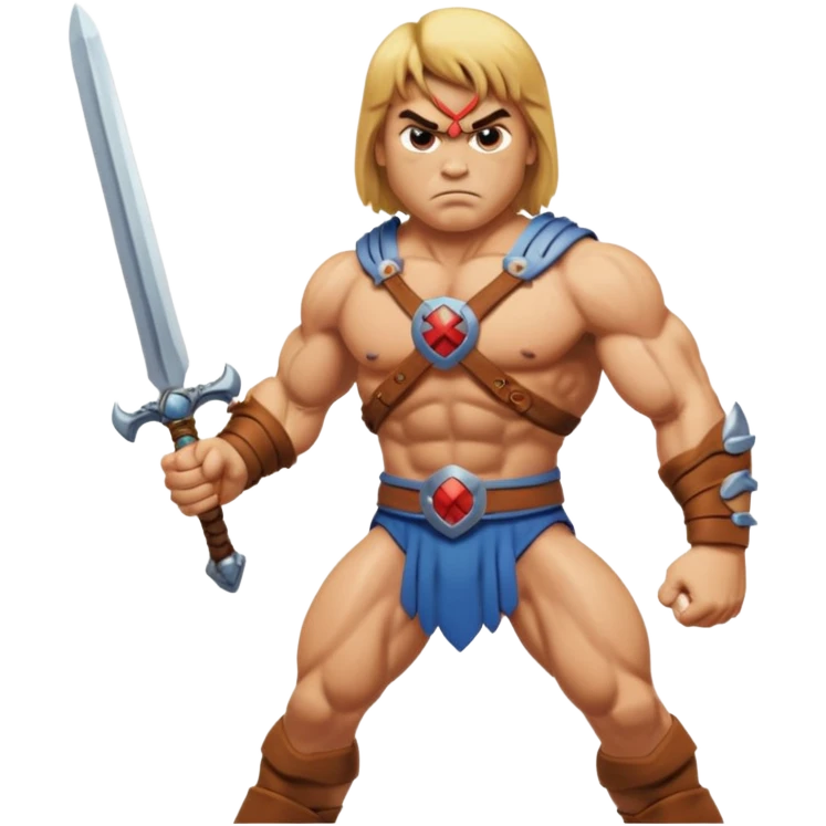 He-Man angry, with his sword emoji