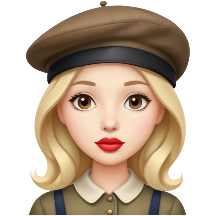 BEAUTIFUL GIRL WITH BIG LIPS AND FRENCH BARRET emoji
