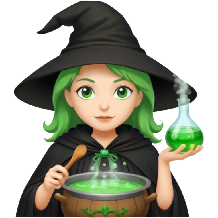 green witch cooking potion emoji