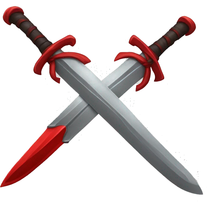 make red dual swords emoji