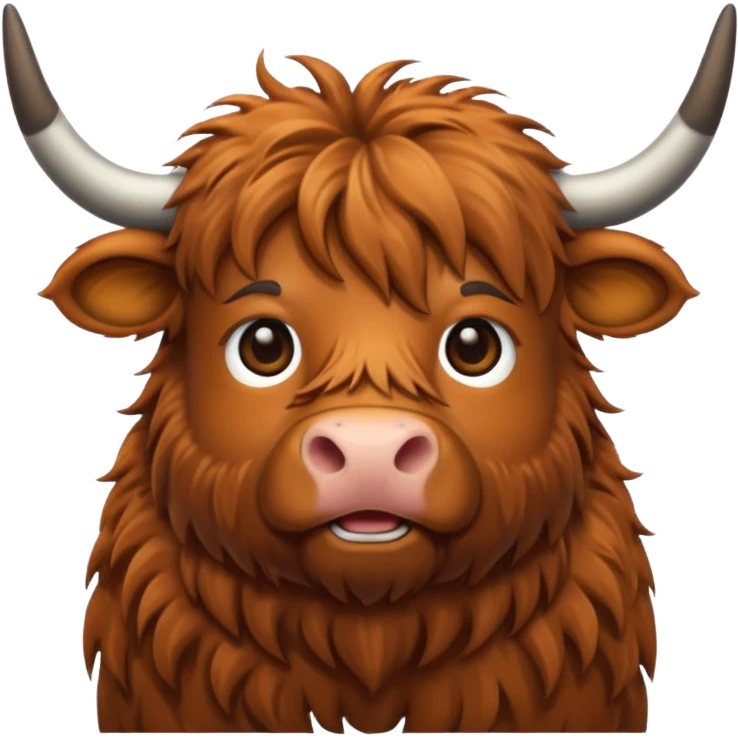 Single color highland cow emoji emoji
