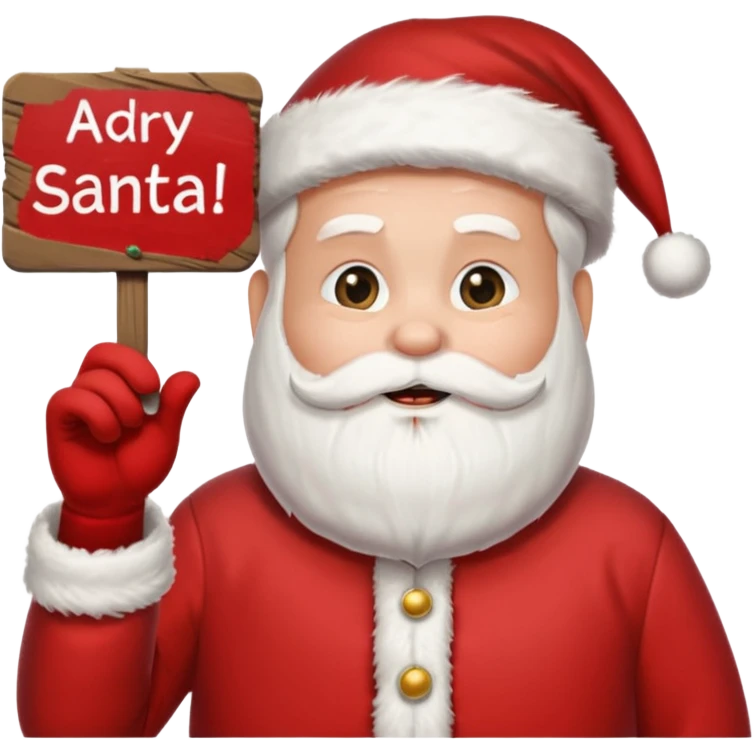 drunk santa holding up a sign that says andrew emoji
