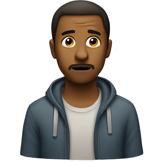a lost and confused human emoji