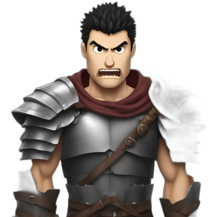 angry berserk guts carrying a huge sword on his shoulder emoji