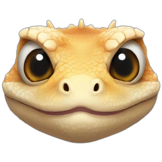 chibi bearded dragon head emoji