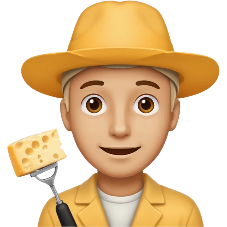 A man wearing a cheese-cutter style hat with a hopeful expression. emoji