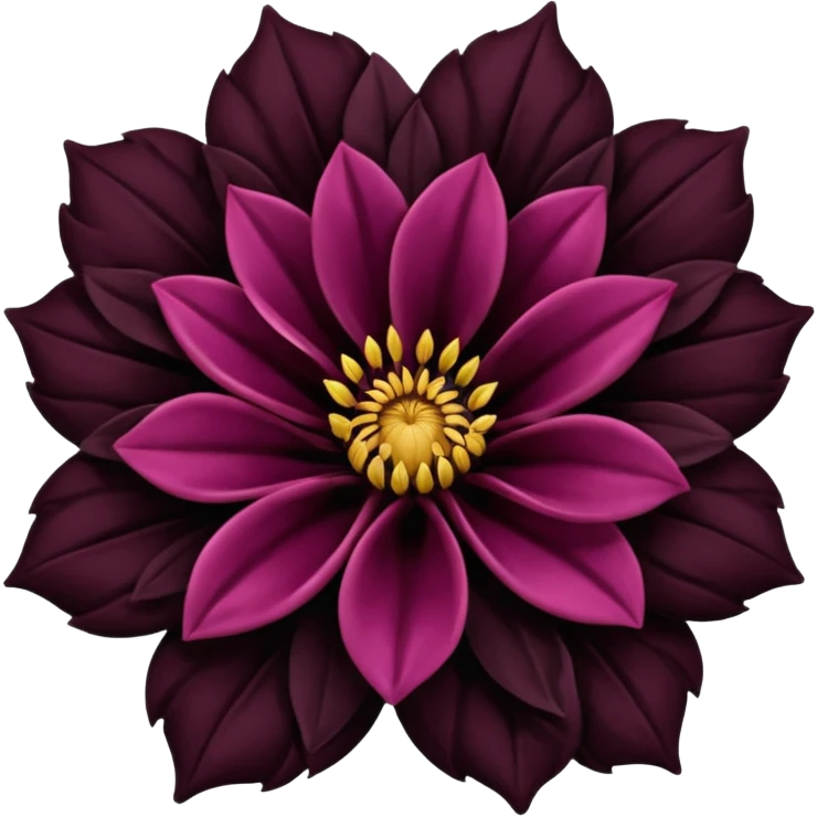 Black dahlia flower emoji