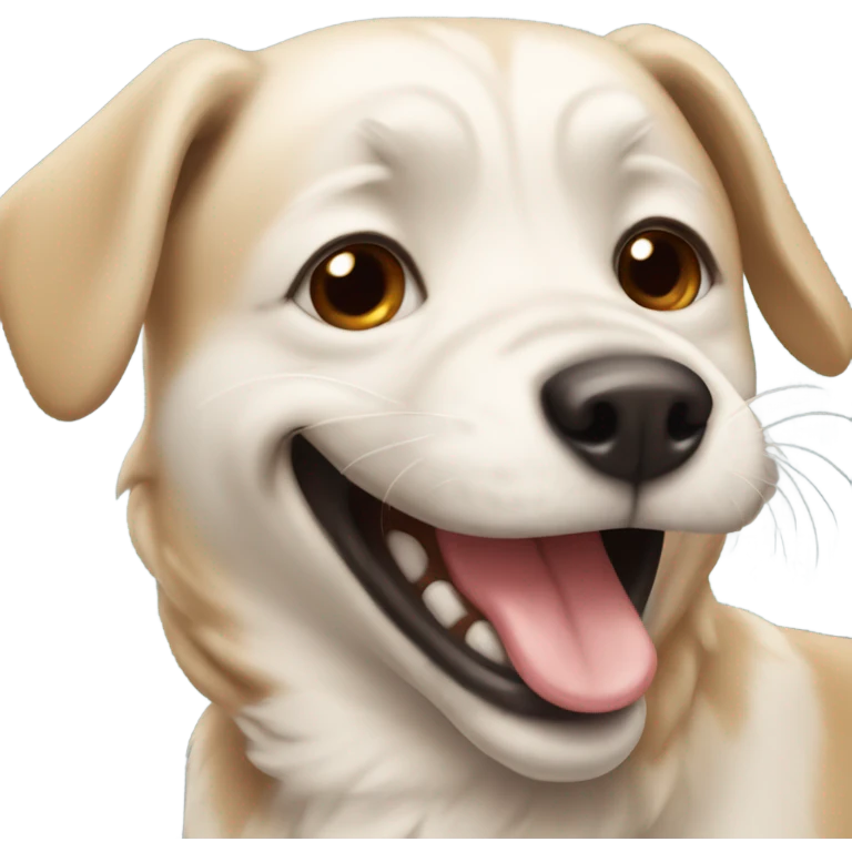Dogs laugh heartily emoji