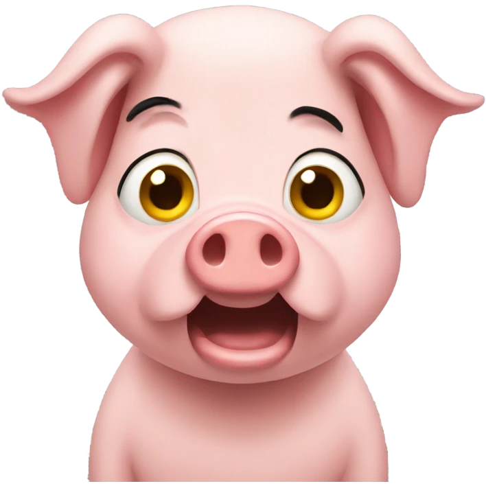 Pig nervous emoji
