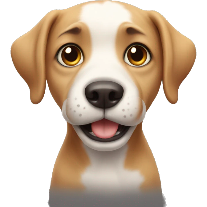 Adorable dog begging  emoji