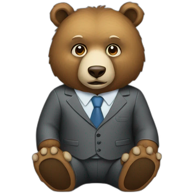 Business bear emoji