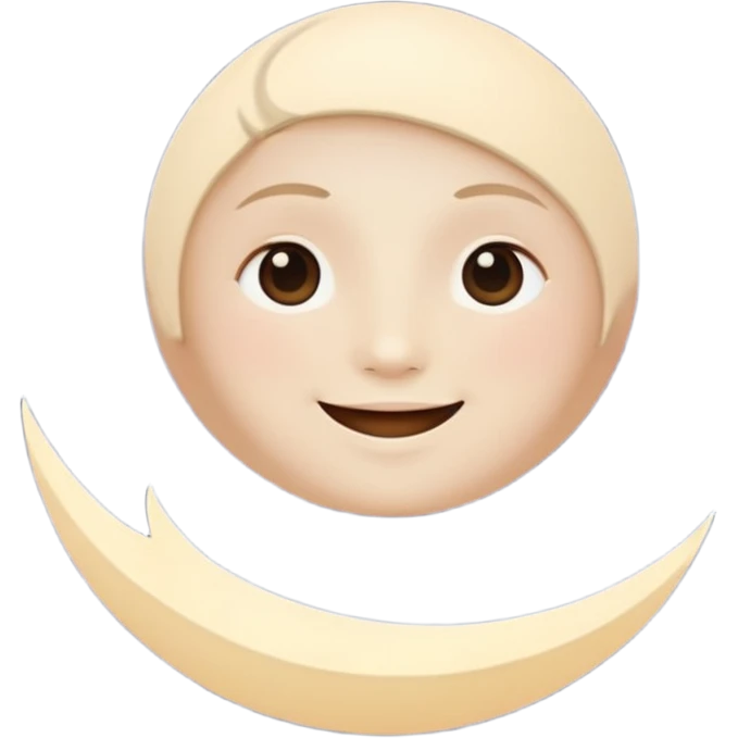 tranquil night sky, moon and twinkling stars, circular emoji avatar emoji