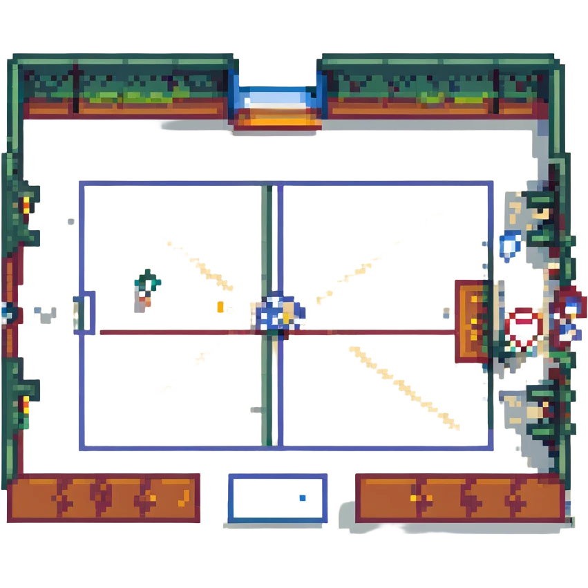 squash court pixel art style emoji