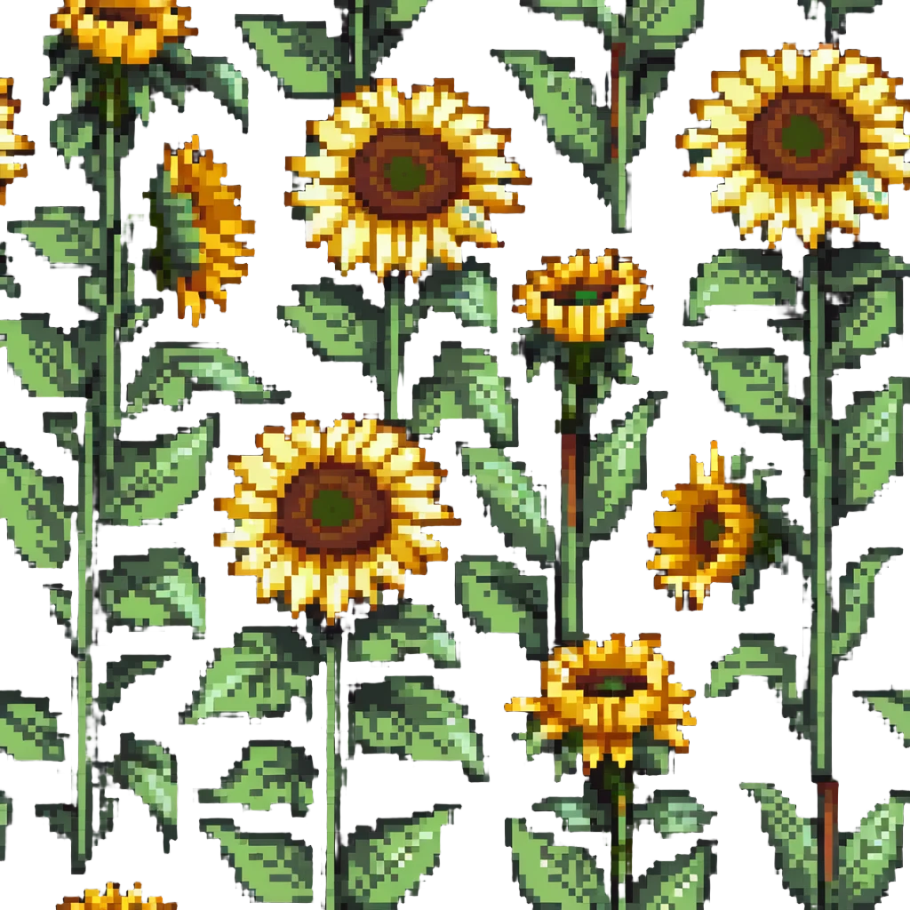 sunflowers and lilies blooming emoji