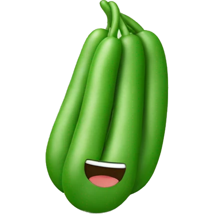 Green beans with Micky mouse hat emoji