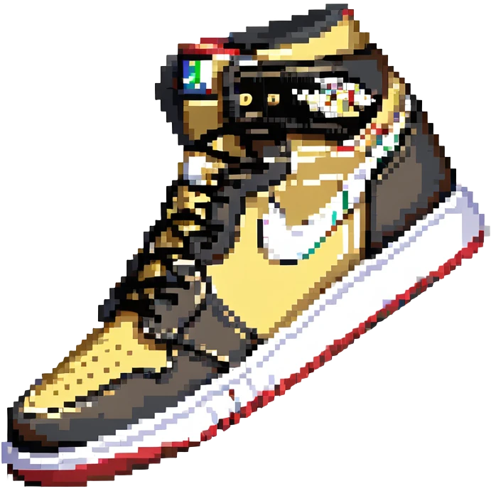 black and gold Jordan 1 sneaker emoji