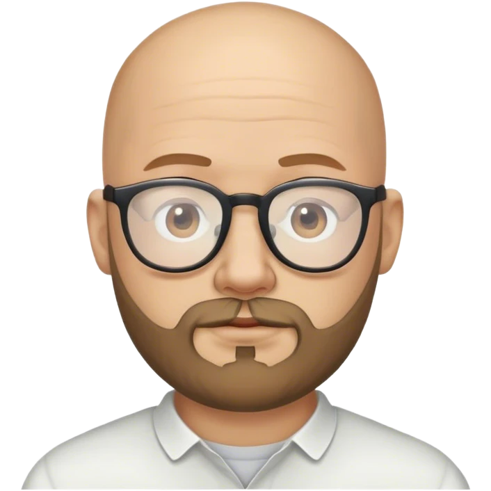 bald man with beard glasses emoji