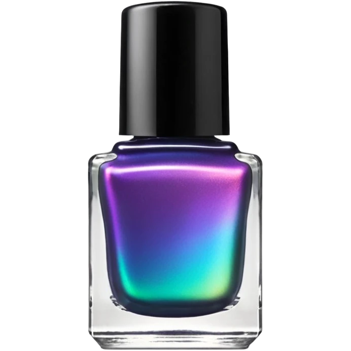 Maniology , Multichrome Colorshifting Nail polish bottle, black lid emoji