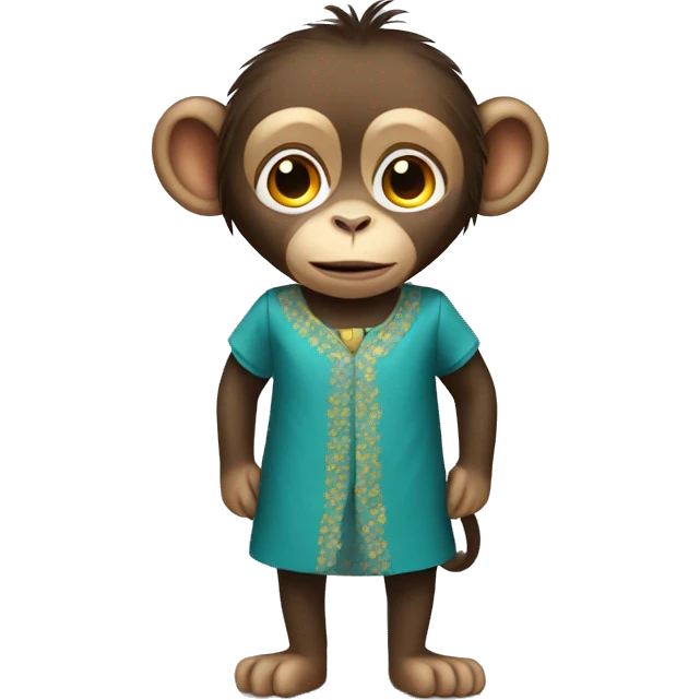 Monkey wearing a dress emoji