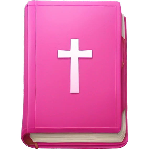 Pink bible emoji