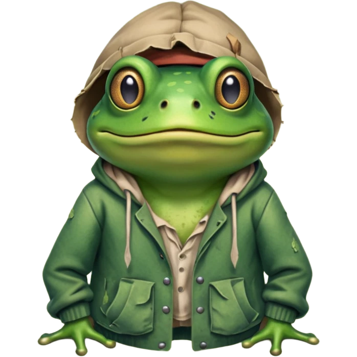 homeless forg with torn dirty clothes

 emoji