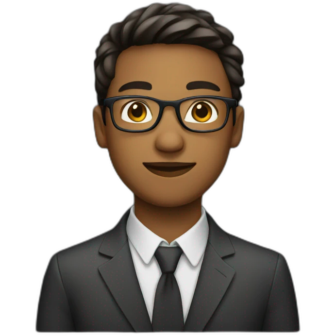 young man wearing eyeglasses emoji