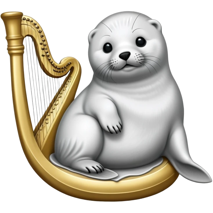 Make a coin engraved harp seal  whole body  and this coin price goes up emoji