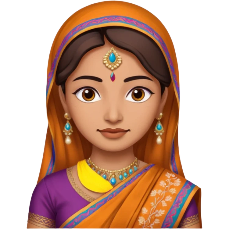 i need an indian in a sari just a face closeup emoji