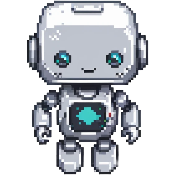 cute AI robot character emoji