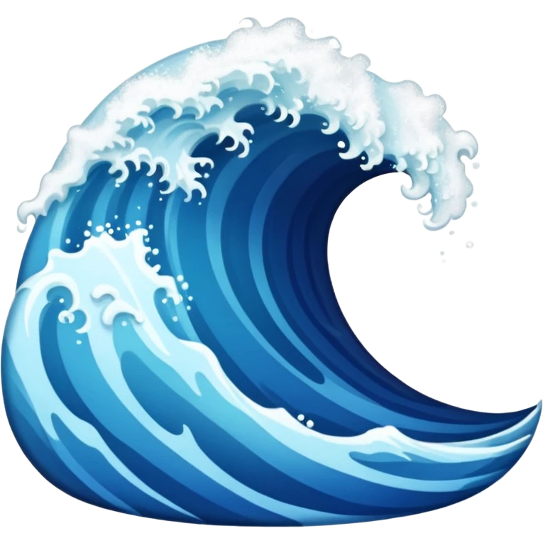 curling blue sea wave emoji