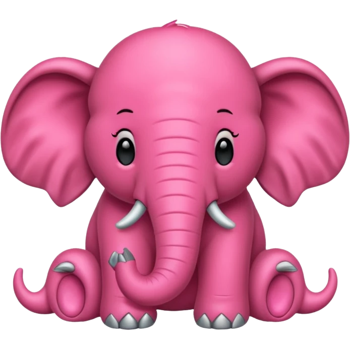 Hazme un elefante con piel de fresa emoji