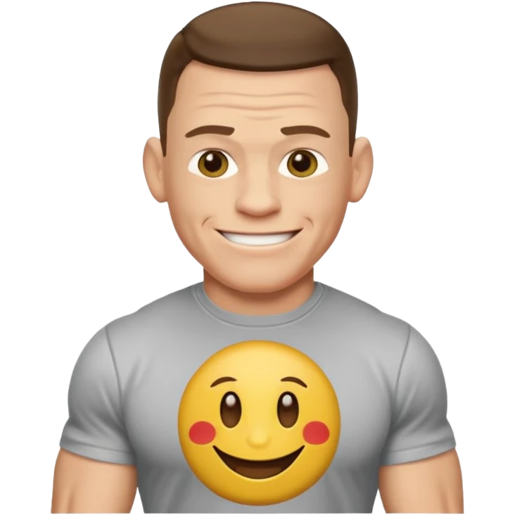 John cena emoji wearing t-shirt u can't c me emoji