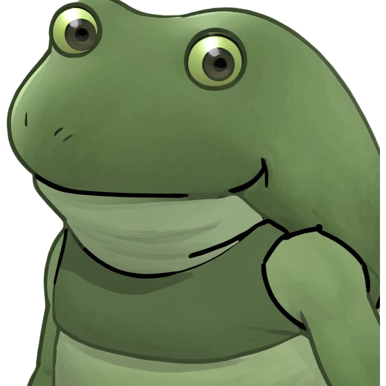 bufo frog wearing a tank top meme style emoji