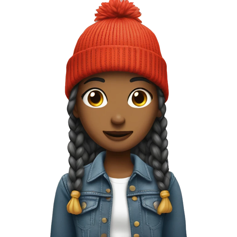 Girl with beanie ￼ emoji