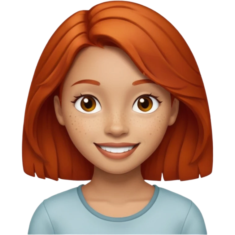 A lightskin redhead girl emoji