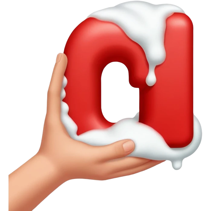 hand foam red number 31 emoji